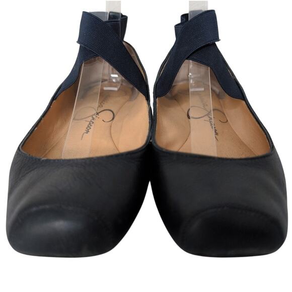 Leather Mary Jane Ballet Flats 10 Square Toe Minimalism Comfort Preppy Casual - Picture 3 of 7